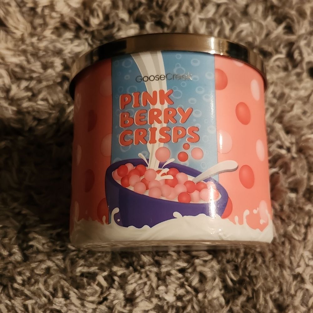 Goose Creek pink berry crisps 14.5 oz 3 wick candle
